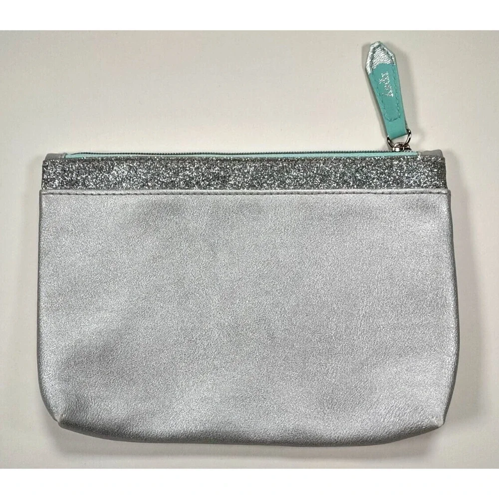 IPSY December 2017 Glam Bag Travel Sized Silver And Light Blue (Bag Only)